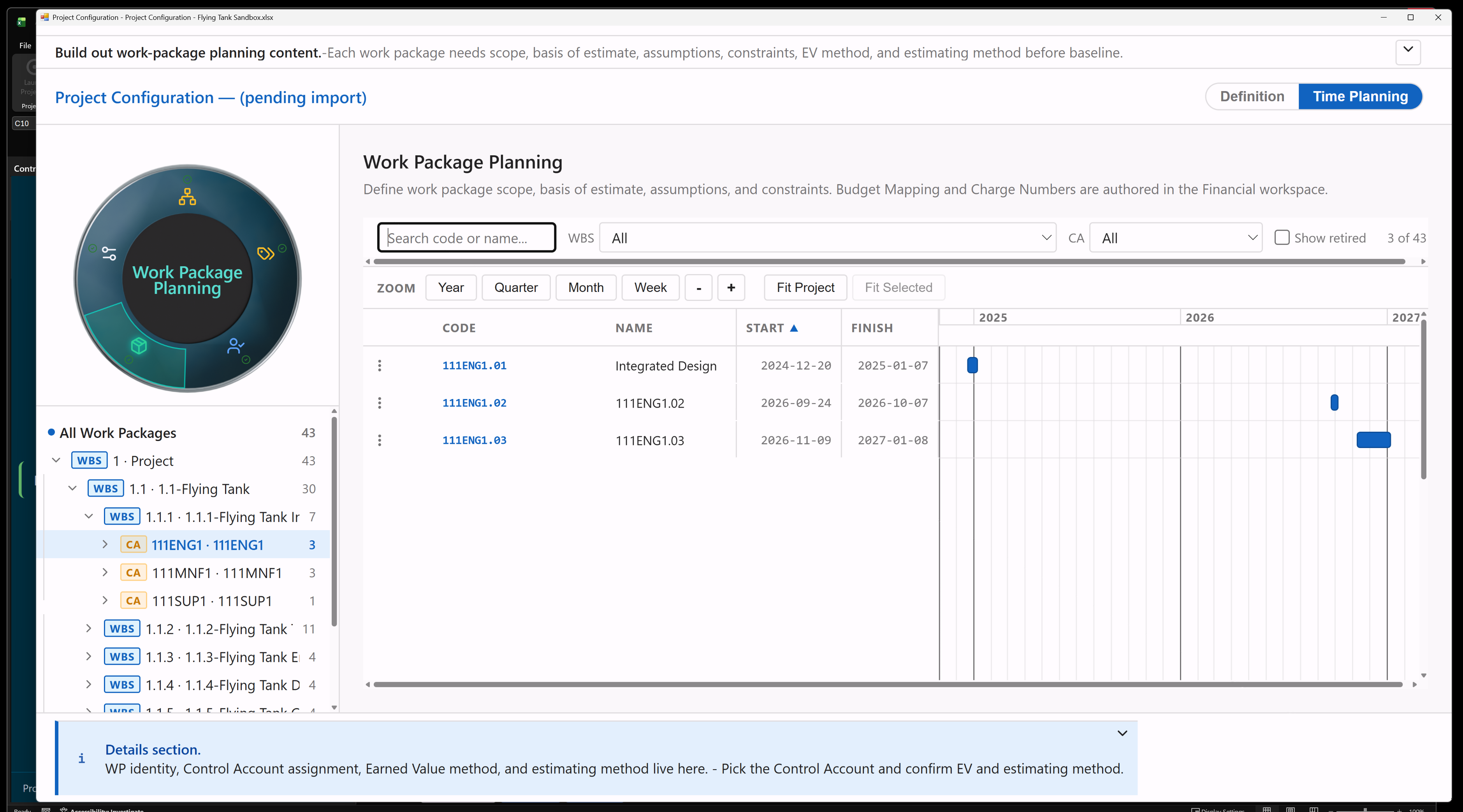 Work Package Timing